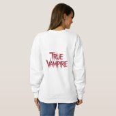 Sweatshirt Vrai Vampire Gothique Laisser du sang Conception d (Dos entier)