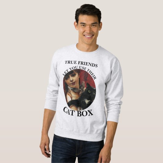SWEATSHIRT VRAIS AMIS PERMETTENT D'UTILISER LEUR CASE À CHAT (Devant entier)