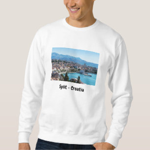 Sweatshirt Vue aérienne de la ville divisée en front de mer, 