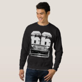 Sweatshirt Vue avant Pontiac GTO 1966 Silhouette avec année T (Devant entier)