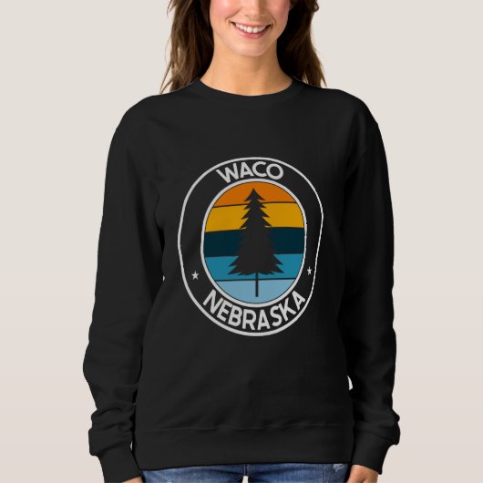 Sweatshirt Waco Nebraska NE USA City Pride Retro Sunset (Devant)