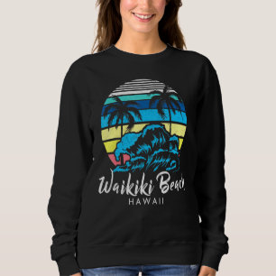 Sweatshirt Waikiki Beach Vibes tropicales Vacances Souvenirs