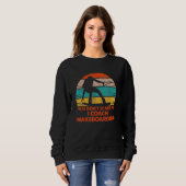 Sweatshirt Wakeboard Eau Vintage Wakeboard (Devant entier)