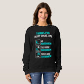 Sweatshirt Wakeboard Spare Time Parler de Wakeboard (Devant entier)