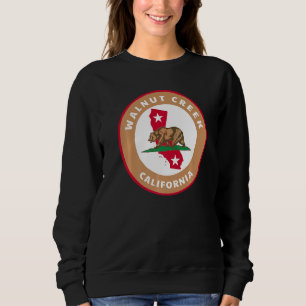 Sweatshirt Walnut Creek California Ca Drapeau Et Bear Badge S