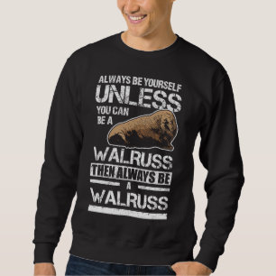 Sweatshirt Walrus Sea Animal Retro Zoo Lover