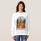 Sweatshirt Wanderlust Mountain Fairy Hiker Fairycore Mushroom (Devant entier)