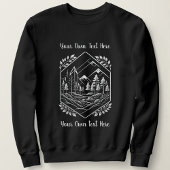 Sweatshirt Warm Mountain Hexagon Forest Your Text