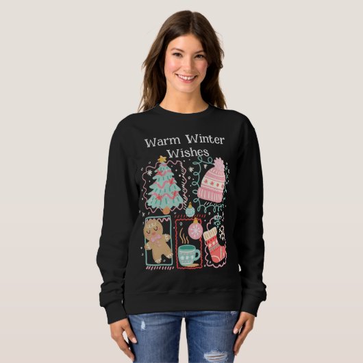Sweatshirt Warm Winter Wishes  (Devant entier)