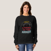 Sweatshirt Warning 8 Pounds of Pure Audacity (Devant entier)