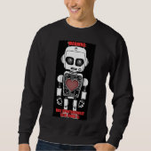 Sweatshirt Warning: May Talk About AI Men's Black (Devant)