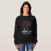 Sweatshirt Washington Dc Cherry Blossements Monuments Hommes (Devant entier)