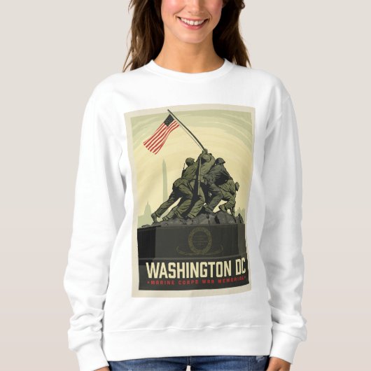 Sweatshirt Washington, DC | Mémorial de guerre du Corps marit (Devant)