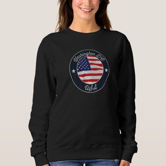 Sweatshirt Washington DC Souvenir Retro Graphic Premium (Devant)