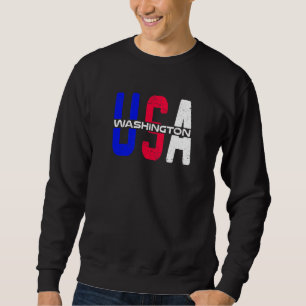 Sweatshirt Washington États-Unis Vintage Patriotique Et Fier