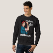 Sweatshirt Washington Girl Unbreakable State Map Drapeau Souv (Devant entier)