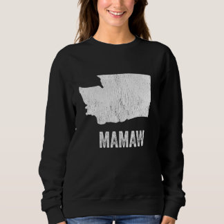 Sweatshirt Washington Mamaw Washington Silhouette State Coole