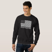 Sweatshirt Washington USA Flag Washington American Flag US Ho (Devant entier)