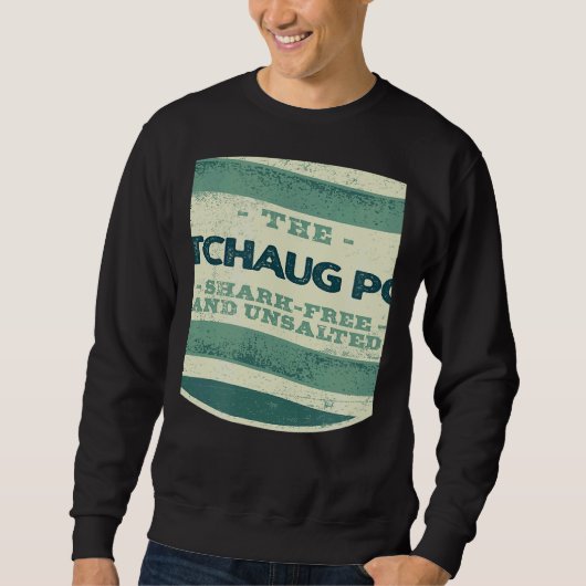 Sweatshirt Watchaug Pond Shark Free and Unsalted Camping Rhod (Devant)
