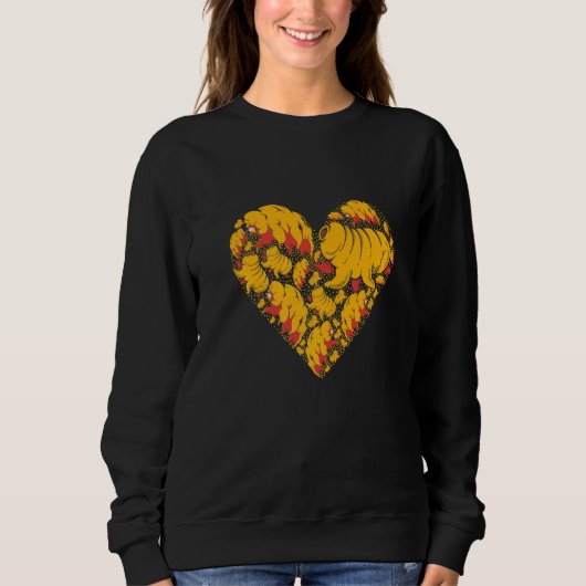 Sweatshirt Water Bear Microbiology Heart Tardigrade Premium (Devant)