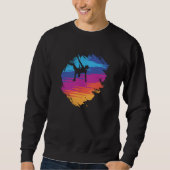 Sweatshirt Watercolor Bouldering Distressed Rock Climbing Cli (Devant)