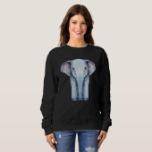 Sweatshirt Watercolor Elephant (Devant entier)
