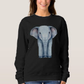 Sweatshirt Watercolor Elephant (Devant)