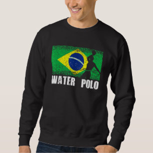 Sweatshirt Waterpolo Sport Brésil Drapeau Brésil Waterpolo Pl