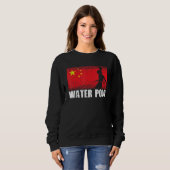 Sweatshirt Waterpolo Sport Chine Drapeau Chinois Polo Jouer (Devant entier)