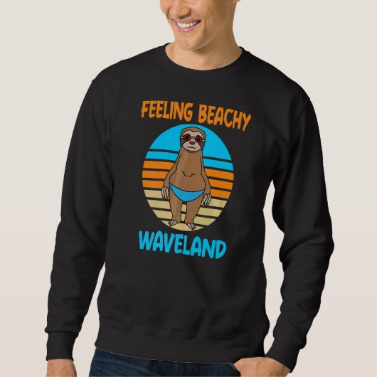 Sweatshirt Waveland Vacation Fun Sloth (Devant)