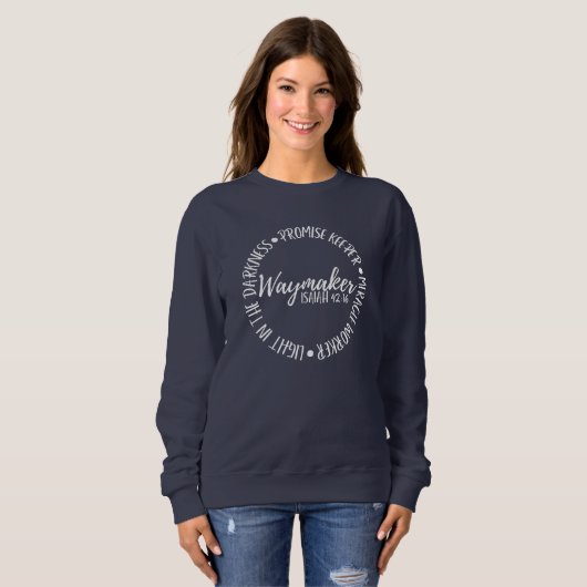 SWEATSHIRT WAYMAKER BIBLE VERSE (Devant entier)