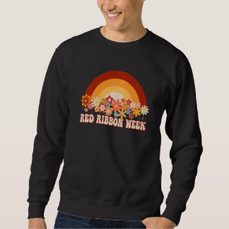 Sweatshirt We Wear Red For Red Ribbon Week Awareness Rainbow