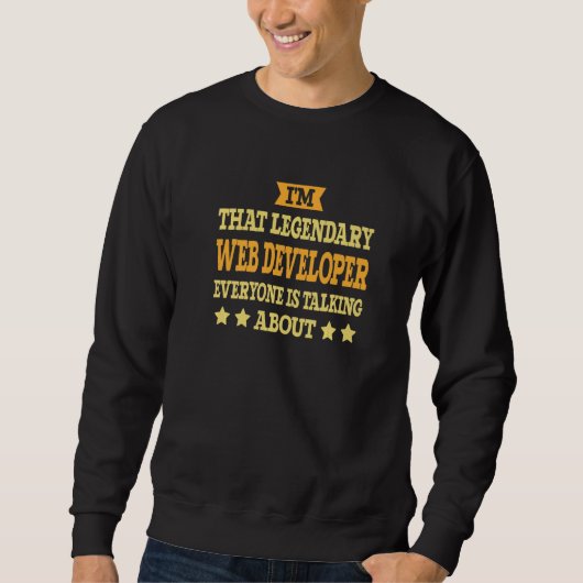 Sweatshirt Web Developer Titre du travail Employé Travailleur (Devant)