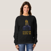 Sweatshirt Wednesday Solitude Suits Me Quote Poster   (Devant entier)