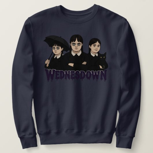 Sweatshirt Wednesdown Wednesday Down Syndrome (Design devant)