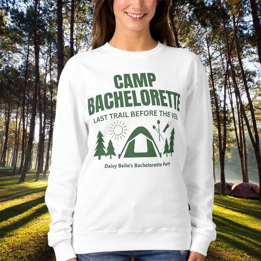 Sweatshirt Week-end de célibataire au Modern Green Camp