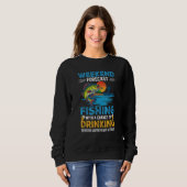 Sweatshirt Weekend Forecast Fishing With A Chance Distressed (Devant entier)