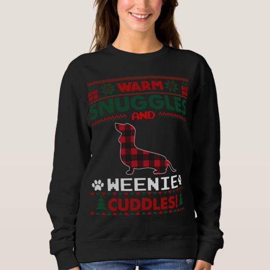 Sweatshirt Weenie Christmas Pajama Weiner Ugly Christmas Swea (Devant)