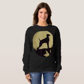 Sweatshirt Weimaraner Chien Retro 3 (Devant entier)