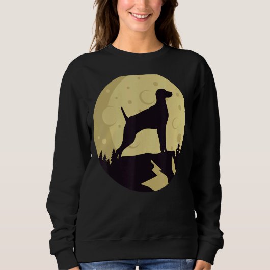 Sweatshirt Weimaraner Chien Retro 3 (Devant)