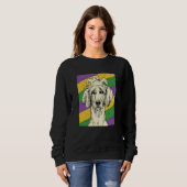 Sweatshirt Weimaraner Jester Mardi Gras Dog Mom or Dad (Devant entier)