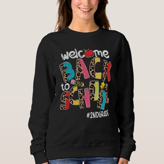 Sweatshirt Welcome Back To School 2nd Grade Back To School (Devant)
