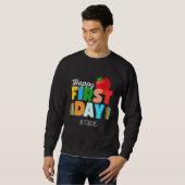 Sweatshirt Welcome Back To School Rainbow   Happy First Day S (Devant entier)