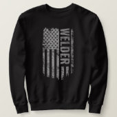 Sweatshirt Welder USA Flag Distressed design (Design devant)
