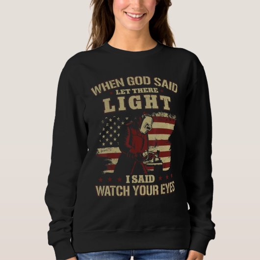 Sweatshirt Welder Welding Vintage American Flag Patriotic Whe (Devant)
