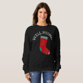 Sweatshirt Well Hung Christmas Stocking Sarcastic (Devant entier)