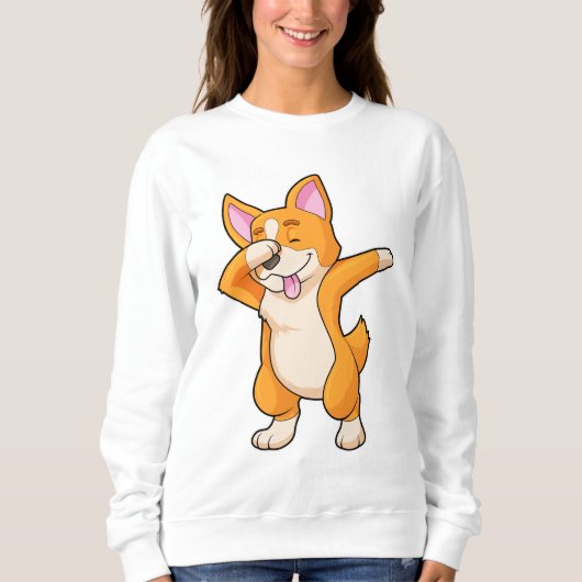 Sweatshirt Welsh Corgi à Dance Dab Hip hop (Devant)