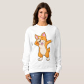 Sweatshirt Welsh Corgi à Dance Dab Hip hop (Devant entier)