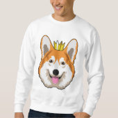 Sweatshirt Welsh corgi with Crown (Devant)