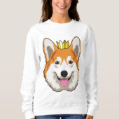 Sweatshirt Welsh corgi with Crown (Devant)